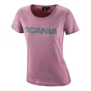 Donkerpaars basic Scania woordmerk T-shirt voor dames