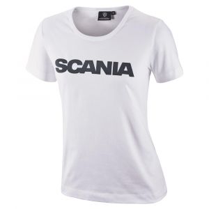 T-shirt blanc pour femme avec logo Scania