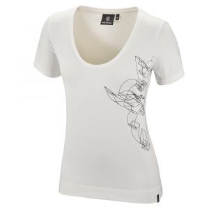 Ladies White Slim 3D Griffin T-Shirt