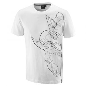 Camiseta 3D Griffin para Hombre Blanca Corte Recto