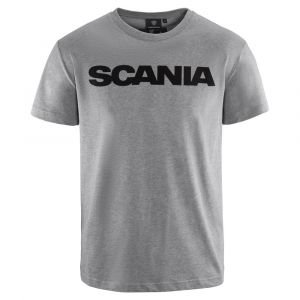 Enkel grå herre-T-shirt med Scania-mærke