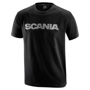 Camiseta básica con marca denominativa para hombre en negro