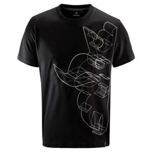 Camiseta Grifón 3D para hombre negra corte recto
