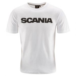 Camiseta básica con marca denominativa para hombre en blanco