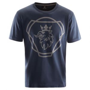 T-shirt ampia da uomo blu navy con simbolo