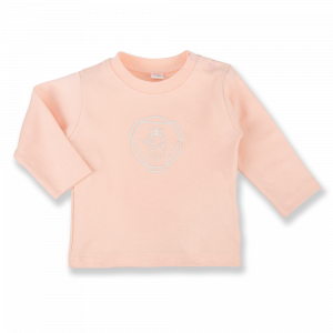 Camiseta de manga corta para bebé en color rosa