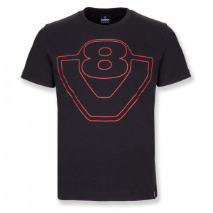 T-Shirt V8 Svart/röd – Herr