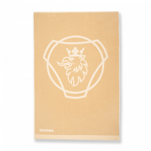 Asciugamano beige con simbolo Scania