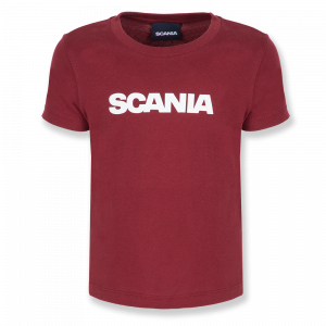 T-shirt til børn, bordeauxrød, Scania-mærke