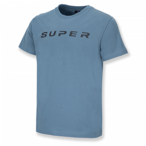 Blaues SUPER T-Shirt für Herren