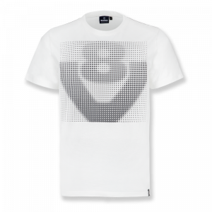 T-shirt da uomo V8 serigrafata bianca