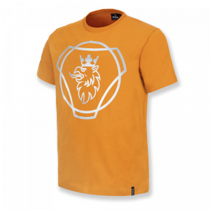 Męski T-shirt z efektem gradientowym, kolor płomienny pomarańczowy