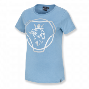 Camiseta con degradado azul cielo para mujer