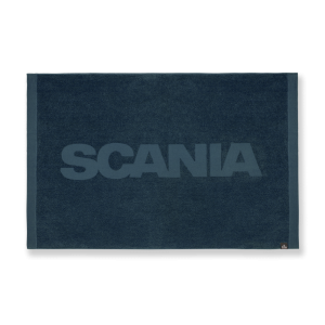 Marineblauwe handdoek met wordmark