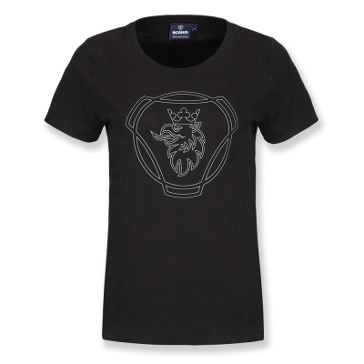Schwarzes HD-Symbol-T-Shirt für Damen