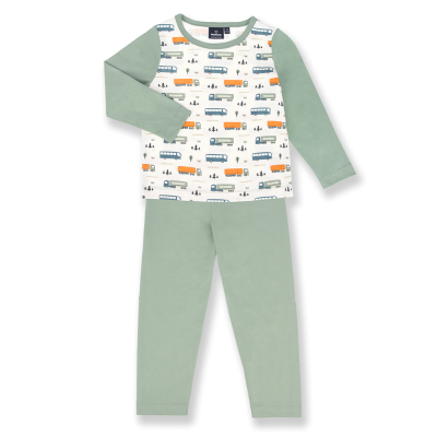 Pyjamaset voor kinderen met vrachtwagens en bussen