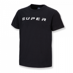 T-shirt nera da uomo SUPER