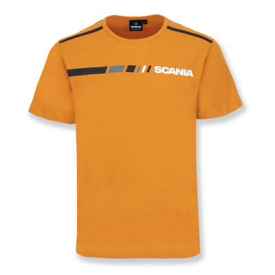 T-shirt orange contrasté pour homme