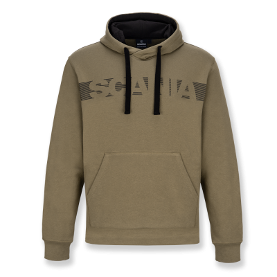 Men's Khaki Stripe Relaxed Hoodie