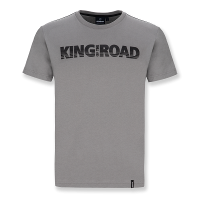 Camiseta King of the Road para hombre en color gris piedra