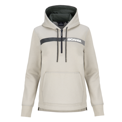 Tinkleurige dames hoodie met 1/4 rits