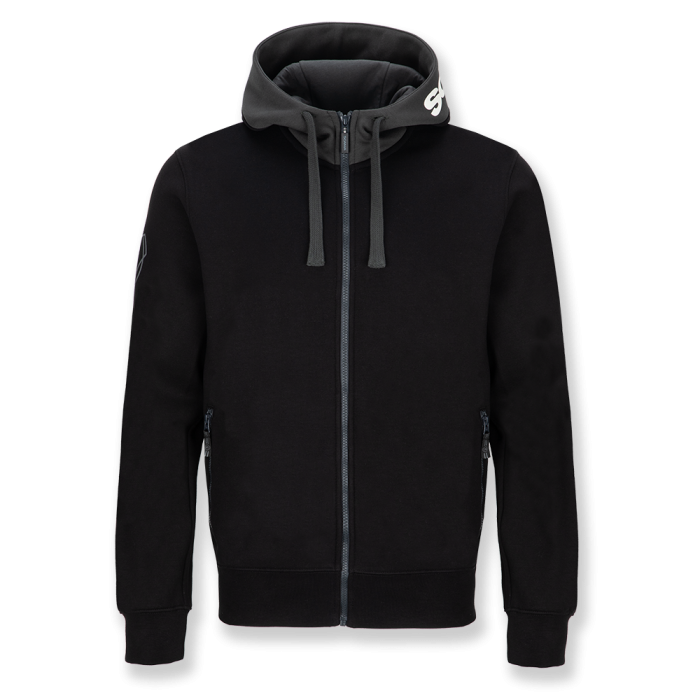 Men s Black Refined Zip Hoodie